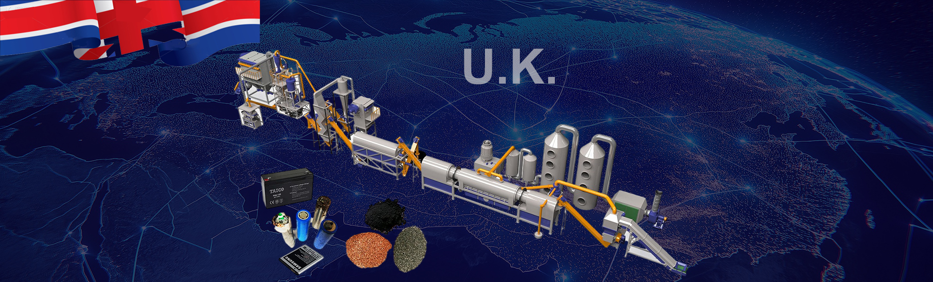 $300,000 Cost Mobile Phone Lithium Battery Disposal Plant Building in UK