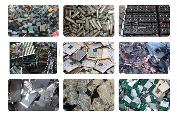 different types of batteries for pyrolysis recycling