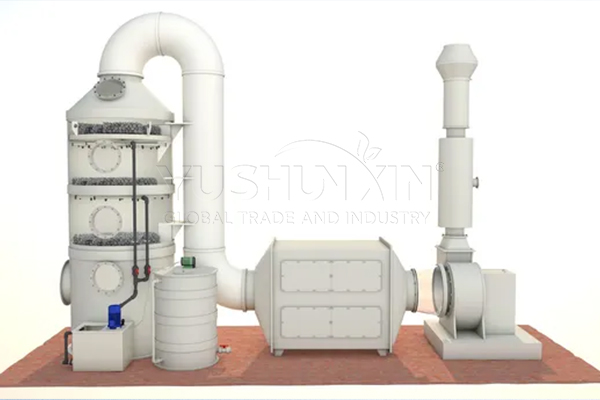 dust and odor removal for lithium battery recycling