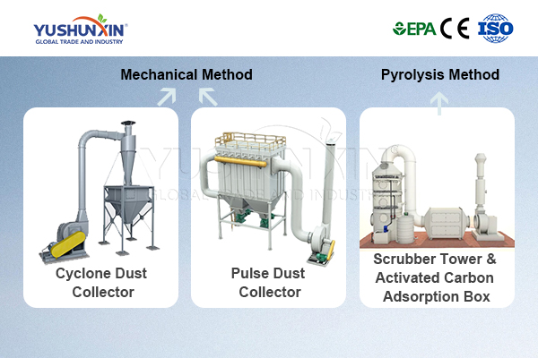 environmental friendly way with mechanical and pyrolytic method
